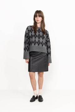 New Ibi Mw Leather Skirt - Black