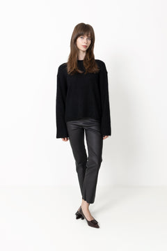 Florentina Leather Trousers - Black