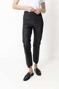 Florentina Leather Trousers - Black
