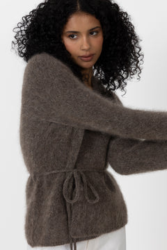 Fredrikke Chunky Cardigan - Brown
