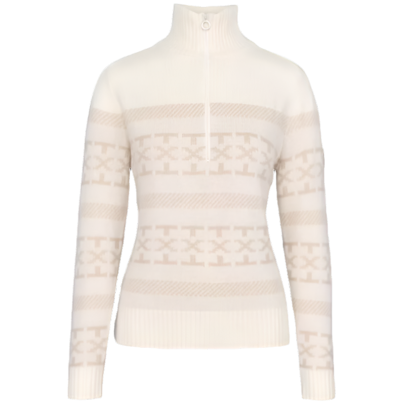 Dalsbygda Woolmix Halfzip Sweater - Tofu White
