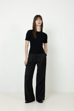 Pippa Rib Tee - Black