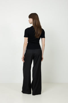 Pippa Rib Tee - Black