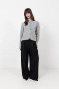 AlphaGZ Short Cardigan - Light Grey Melange