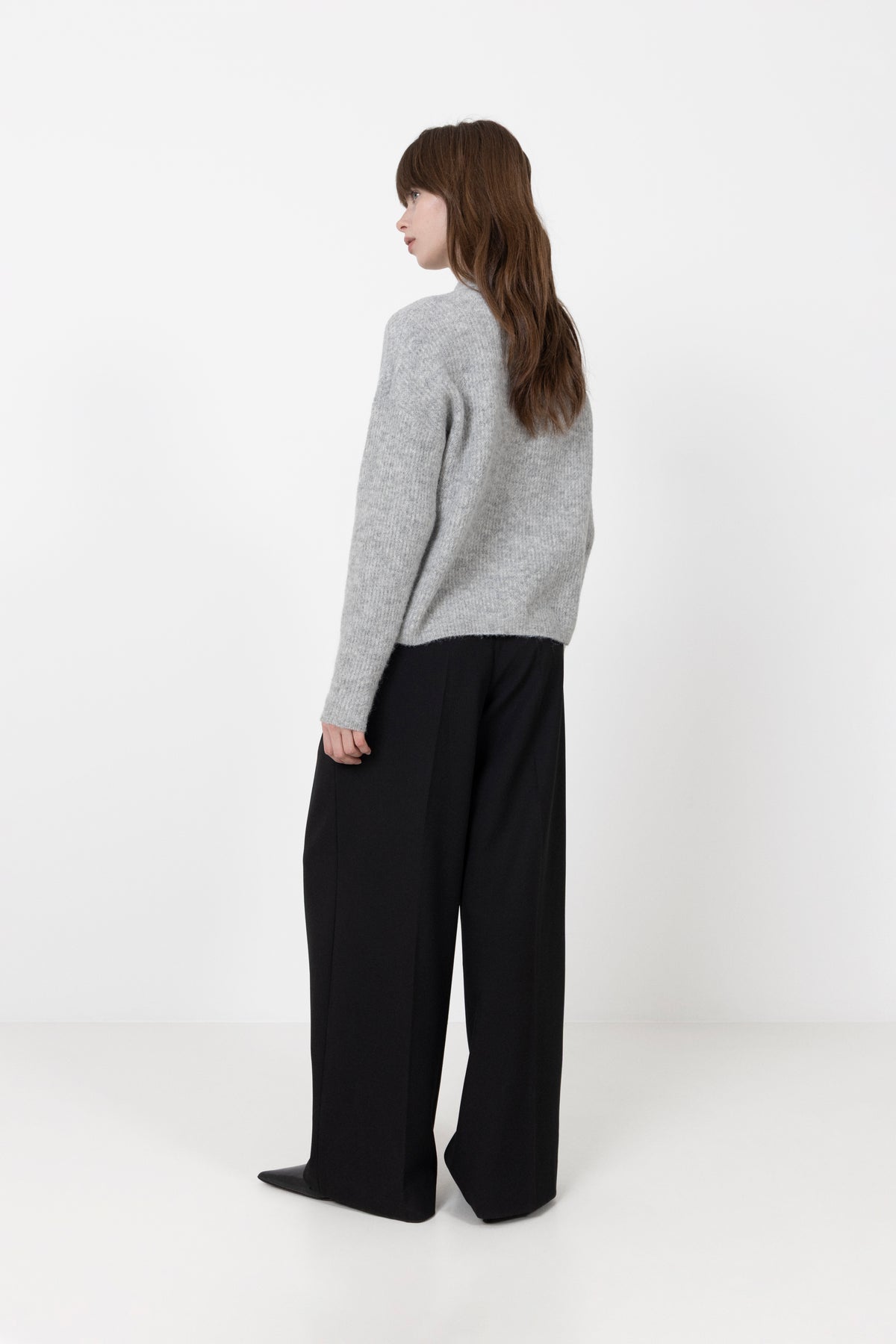 AlphaGZ Short Cardigan - Light Grey Melange