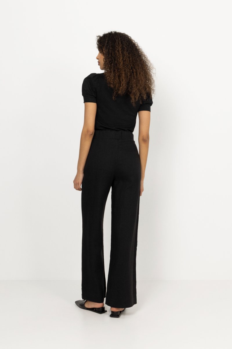 Molly Linen Pants - Black