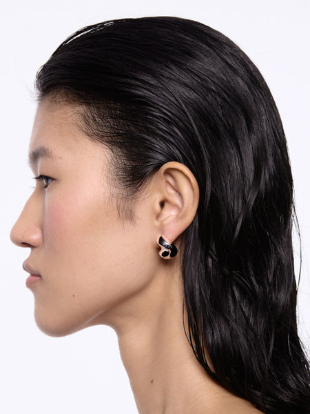 Saddle Earrings Small - Silver