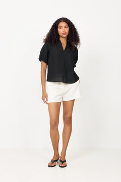 Odesa Linen Blouse - Black