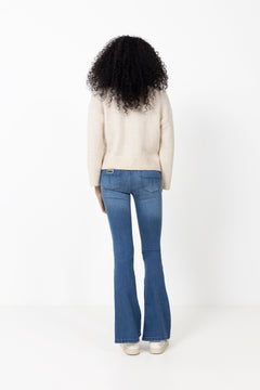 Sia Ras LS Knit Zipper Cardigan - Birch Melange