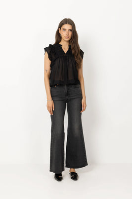 Jayla S Voile Top - Black