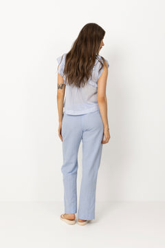 Jayla S Voile Top - Light Blue
