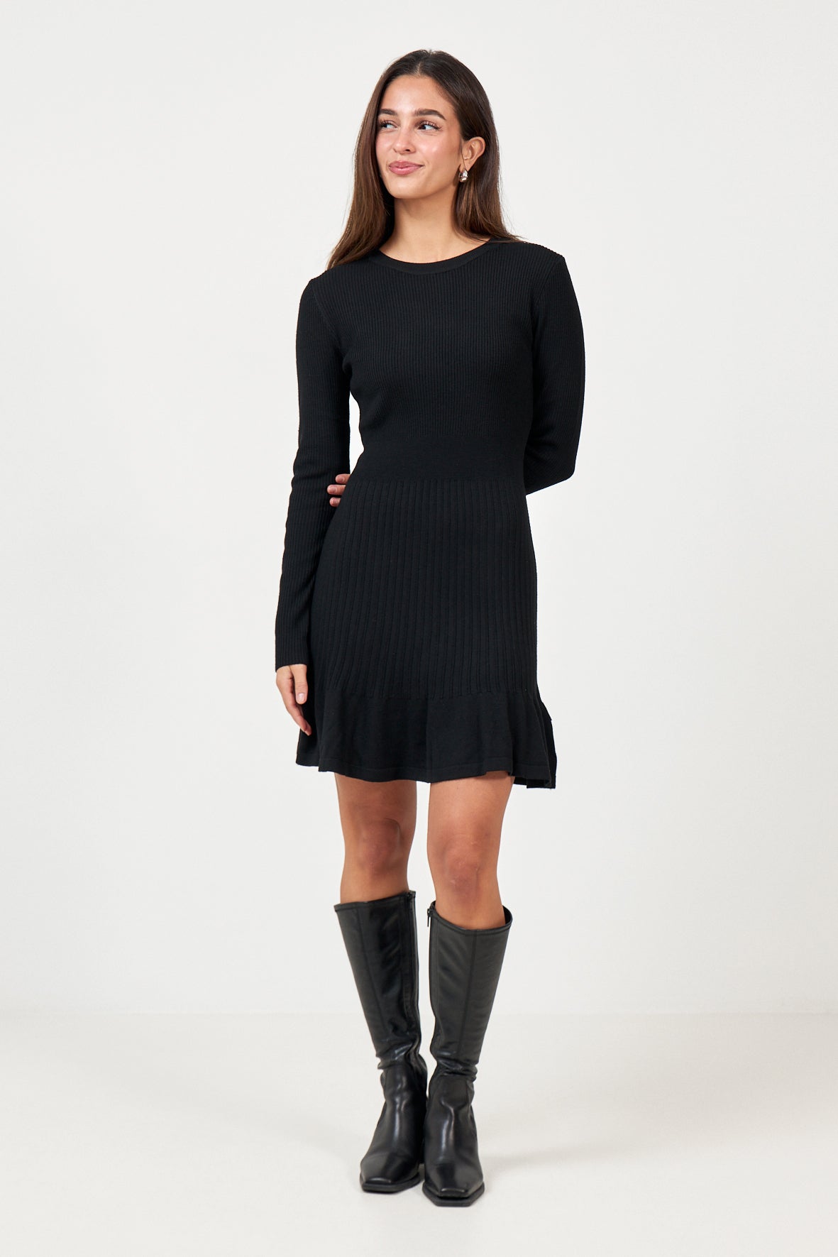 Oline Merino Dress - Black
