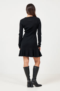 Oline Merino Dress - Black