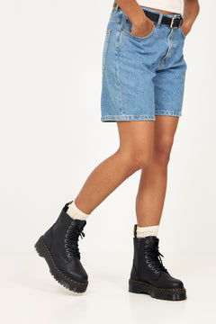 Jadon III Pisa Leather Platform Boots - Black