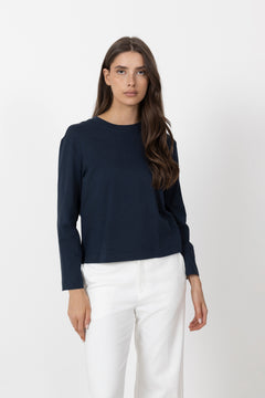Essential Ls Boxy Tee - Dark Sapphire