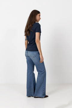 Myessential Ss O-Neck Tee - Dark Sapphire
