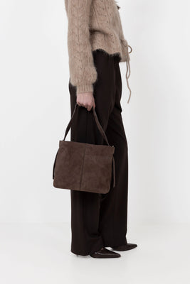 Suede Fraya Small Bag - Hot Fudge Brown