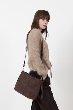 Suede Fraya Small Bag - Hot Fudge Brown
