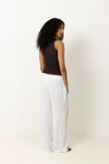 Viva-Gulia Hw Long Linen Pant - Snow White