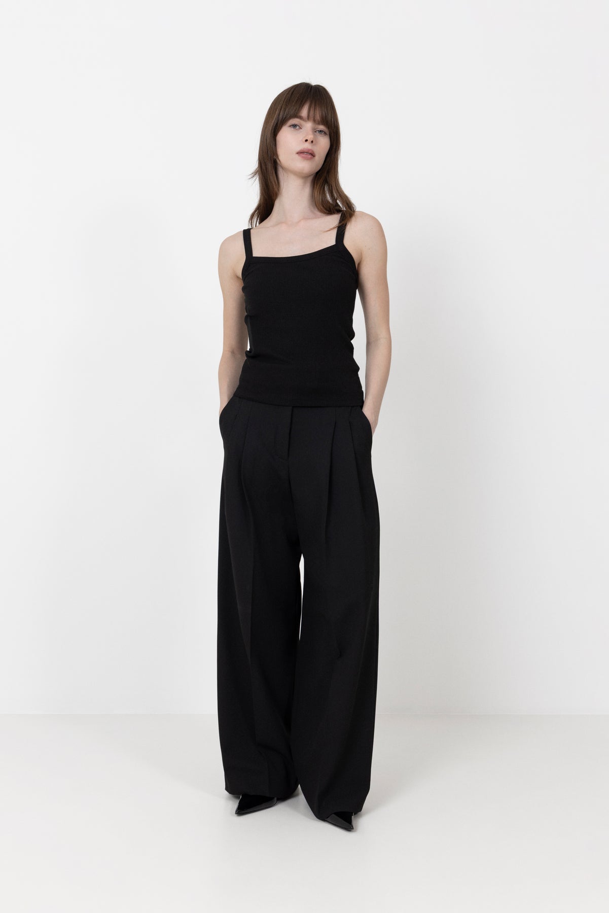 Celica Anna Strap Tank Top - Black