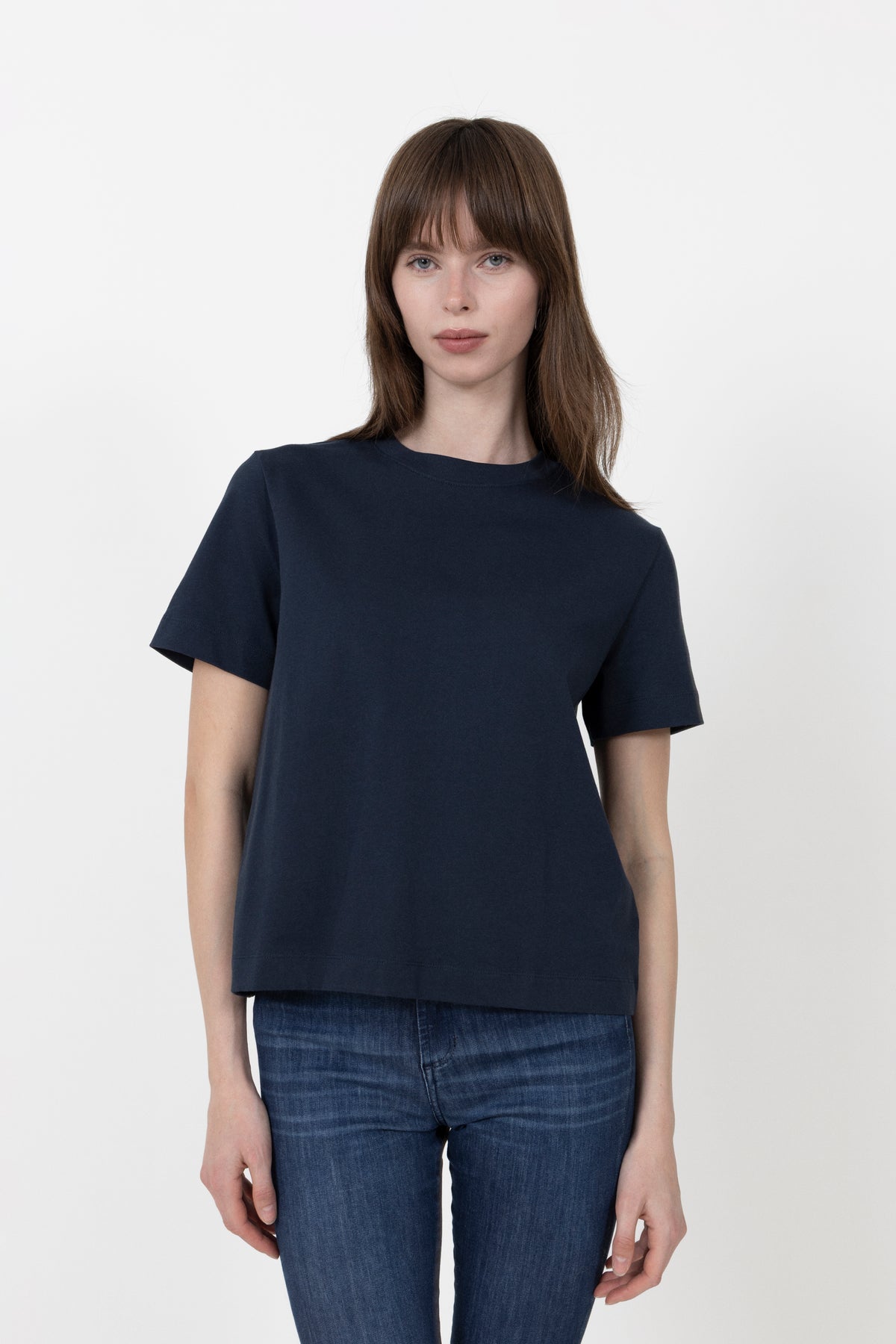 Essential Ss Boxy Tee - Dark Sapphire