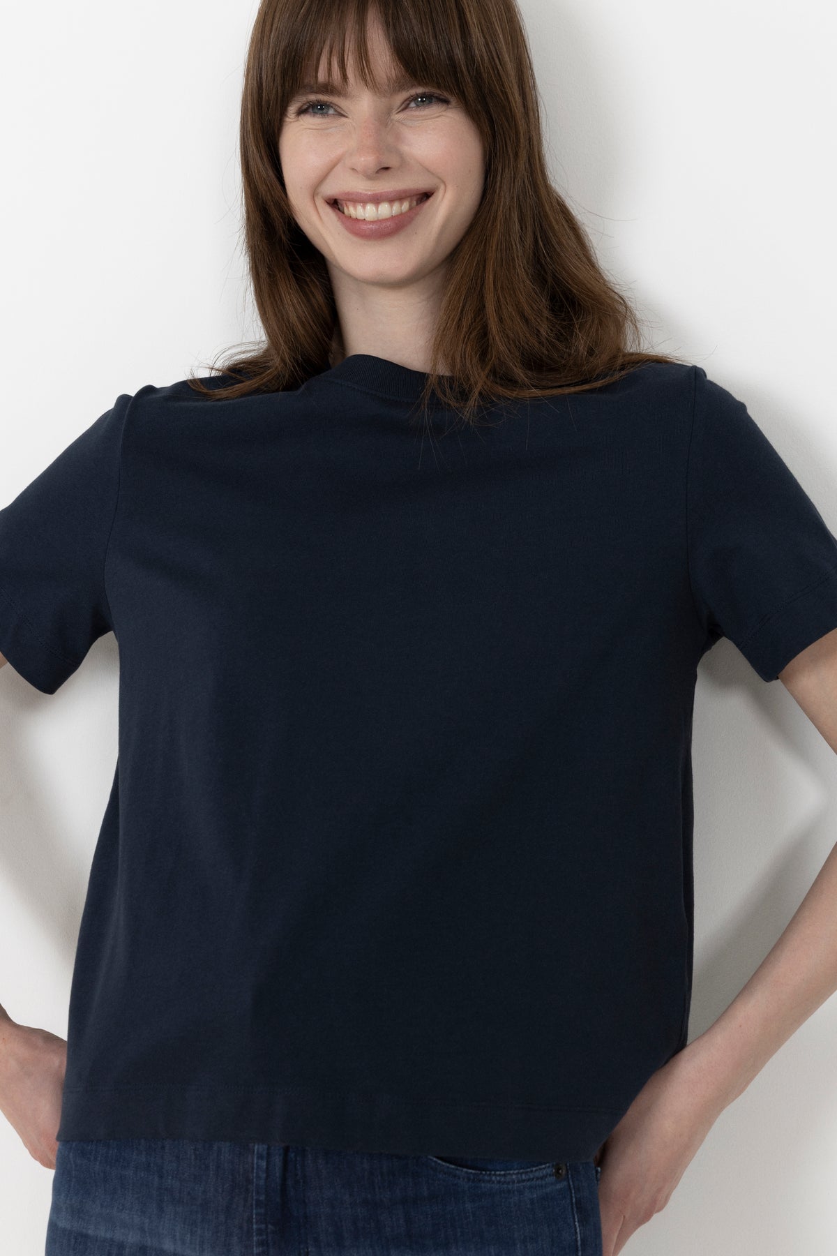 Essential Ss Boxy Tee - Dark Sapphire