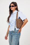 Suede Fraya Small Bag - Moral Gray