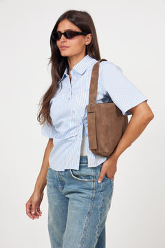 Suede Fraya Small Bag - Moral Gray