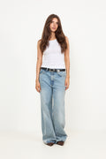 Soft Cotton Rib Tank Top - Bright White