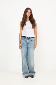 Soft Cotton Rib Tank Top - Bright White