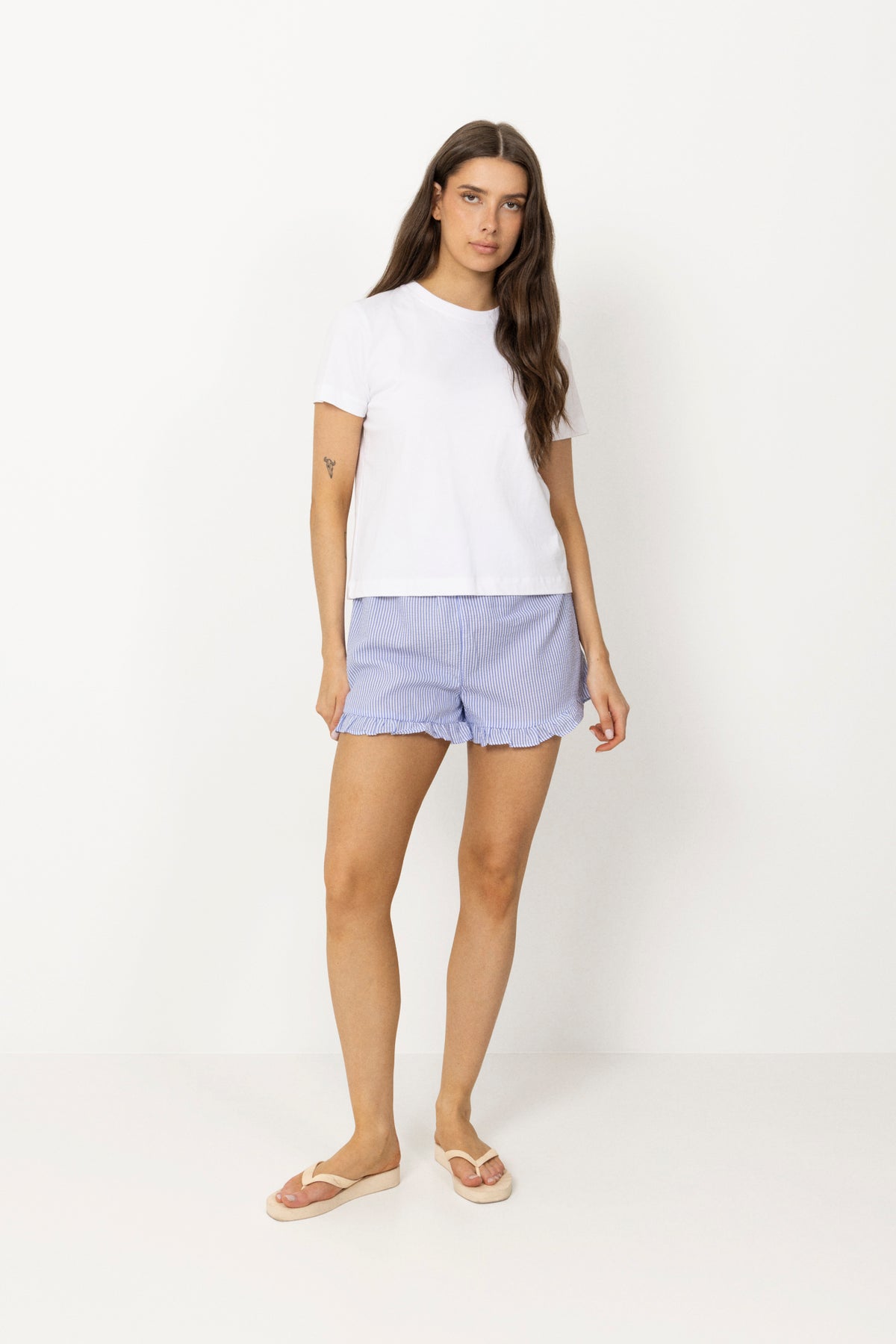 Sonja Shorts - Blue/White Stribe