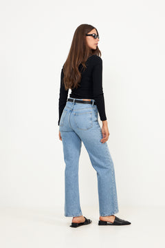 Petronella Rib Boatneck - Black