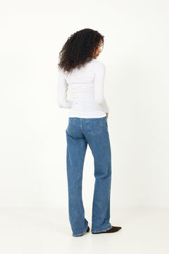 Dianna Ls O-Neck Top - Bright White