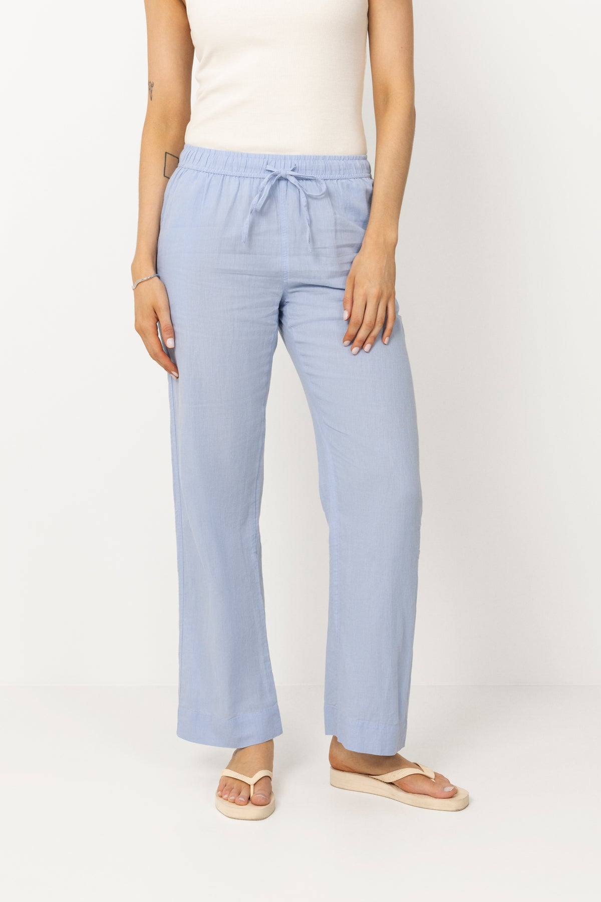 Sonar Linen Pants - Light Blue