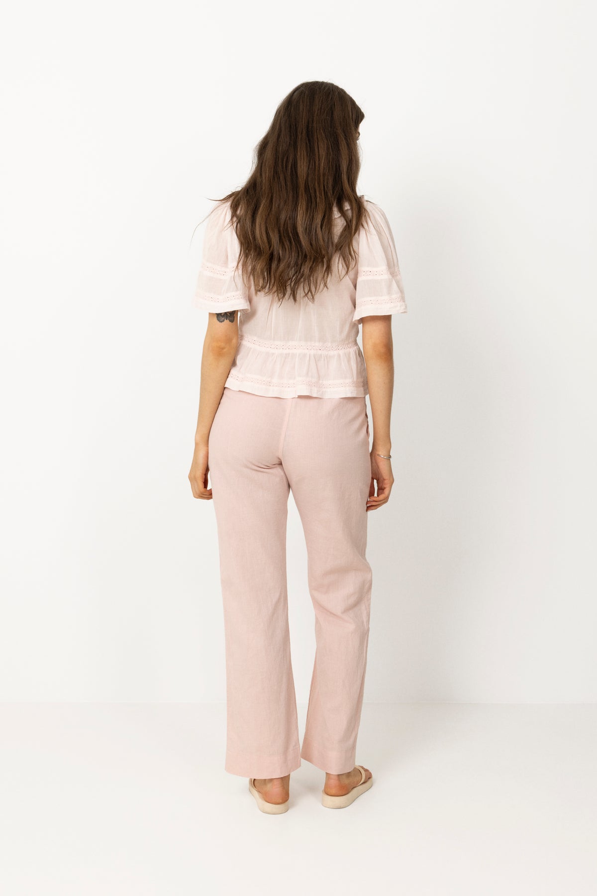 Sonar Linen Pants - Rose Smoke