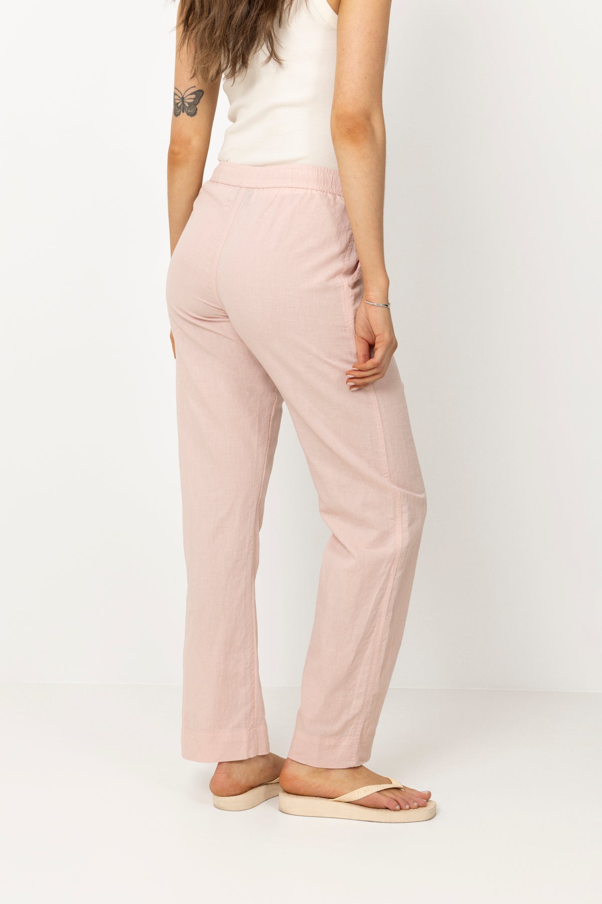 Sonar Linen Pants - Rose Smoke
