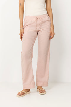 Sonar Linen Pants - Rose Smoke