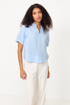 Odesa Linen Blouse - Light Blue