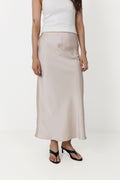 Vicky Heavy Sateen Skirt - Champagne