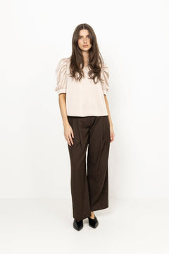 Roella Heavy Sateen Blouse - Champagne