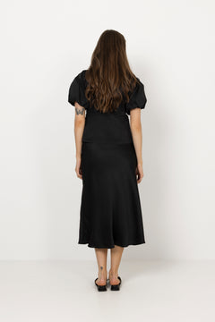 Irina Poplin Blouse - Black