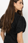 Irina Poplin Blouse - Black