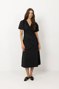 Illana Poplin Dress - Black