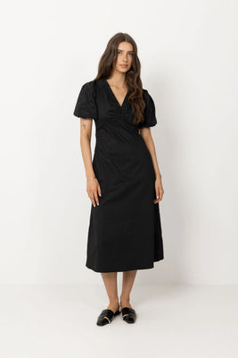 Illana Poplin Dress - Black