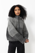 Tine Knit Cardigan - Dk. Grey Mix