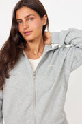 W Regular Zip Hoodie - Grey Mix
