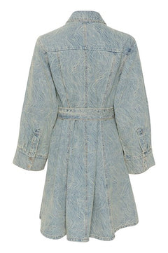 GiannaGZ Short Dress - Blue/White Marble