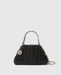 Falabella Popcorn Drawstring Crossbody Bag - Black