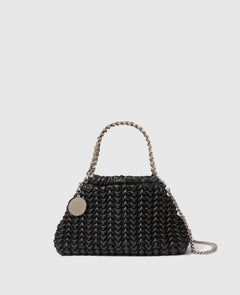 Falabella Popcorn Drawstring Crossbody Bag - Black