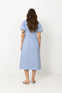 Illana Poplin Dress - Sky Blue